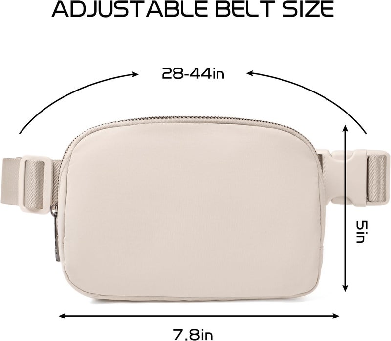 Gitus Belt Bag for Women Fanny Pack Crossbody Bags for Women Fashion Waist Packs with Adjustable Strap Gifts for Teen Girls Women Men (Beige) - Image 3